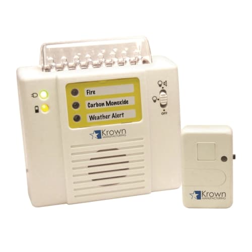 Fire Alert Emergency Notification System, White